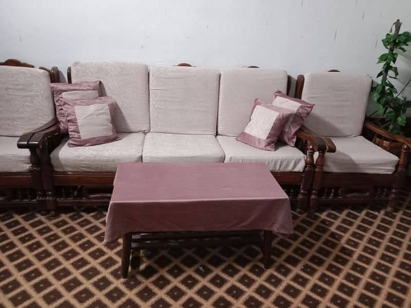 Good quality 5 seater wooden sofa set for sale - Strong & Durable 3