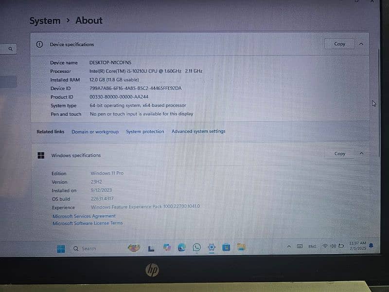 hp Laptop 15-DA2017TU 4