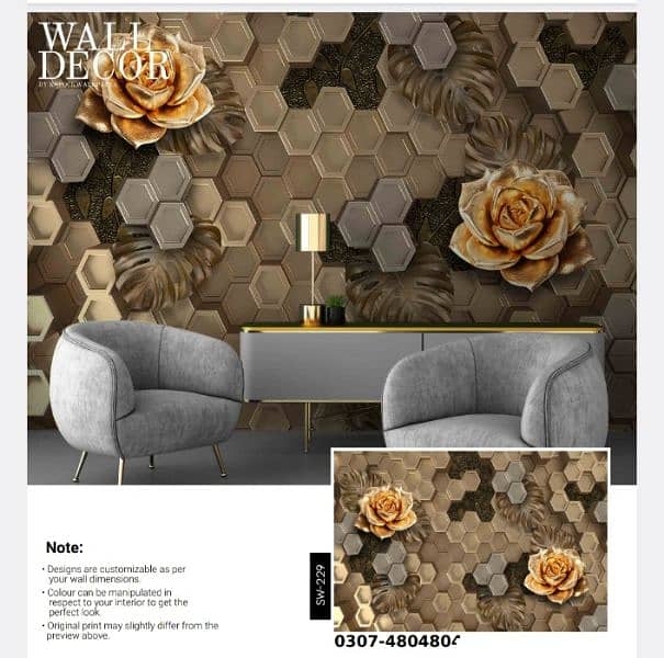 3D Wallpaper / Customised Wallpaper / Room Wallpaper / Office / Canvas 6