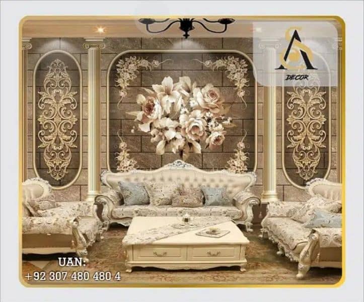 3D Wallpaper / Customised Wallpaper / Room Wallpaper / Office / Canvas 15