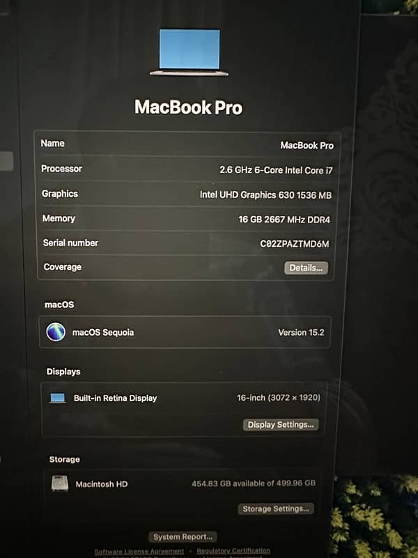 Macbook Pro 16-inch 6