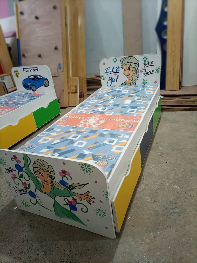 Kids bed | baby Car Bed | wooden | Furniture | Single | Double | Table 8