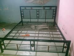 Iron King size Bed 6x6 without mattress