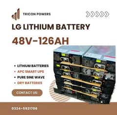 LG LITHIUM BATTERIES AVAILABLE 51.8V-126AH