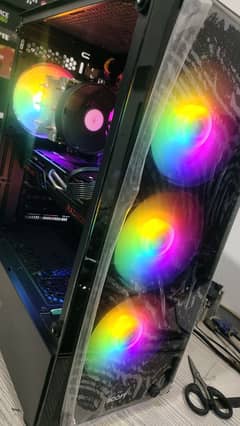 rgb gaming pc case with rgb fan