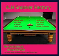 Snooker Tables|Pool Tables|Air Hockey|Soccer Table|Carrom Board