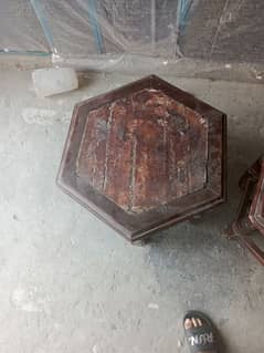 2 tables wooden made urgent sale