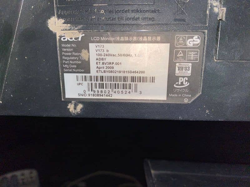 Acer LCD 19" with base and holder 6