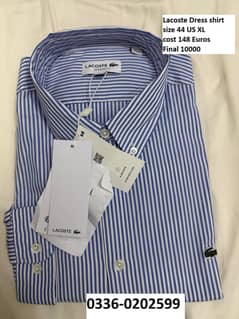 Imported mens shirt lacsote gap from USA and UK