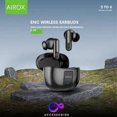 Airox E8 Wireless Earbuds with Enhanced Noise Cancellation