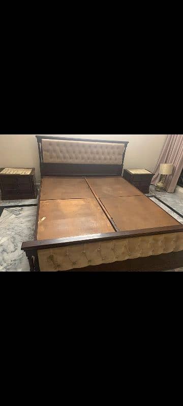 Double bed with side tables 1