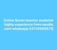 quran teacher with fully experience from saudia saudia