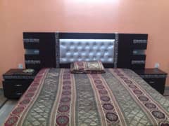 King Size Bed Set With Two Side Tables, Mattress And Dressing Table