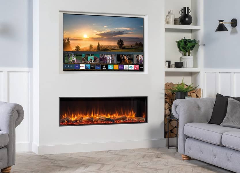 Media Wall / media wall with fire place / PVC Cabinets / home decor 12