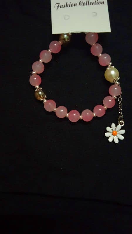 Bracelets for girls made with glass beads. 6