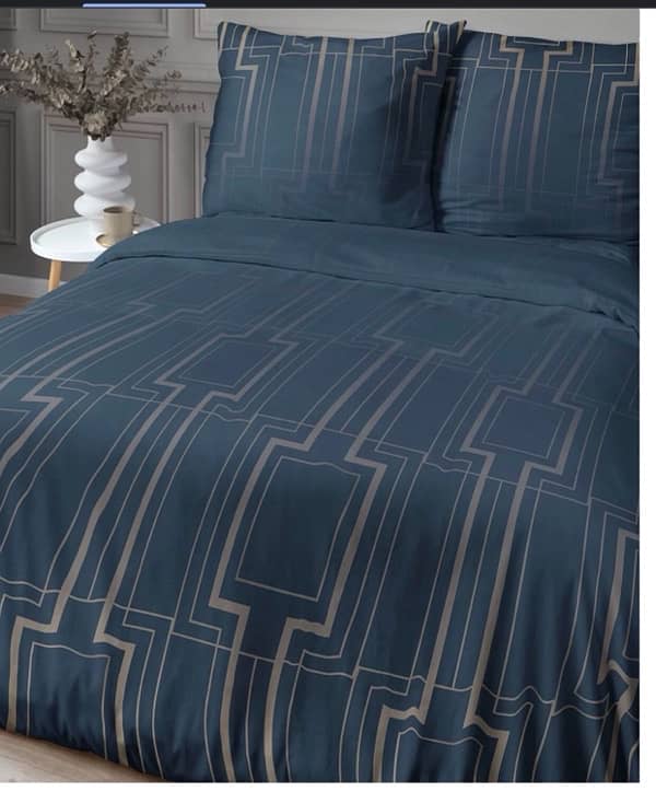 Single and Double Cotton Satin Sapphire Bedsheets 300 Threadcount 2