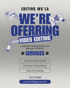 Looking for a video editor???