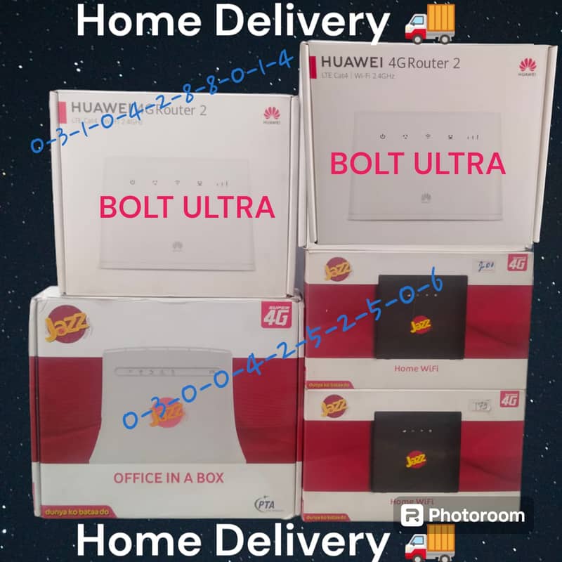 jazz Home wifi router Zong BOLT ULTRA Huawei 4G ROUTER 2 ALL NETWORK. 0