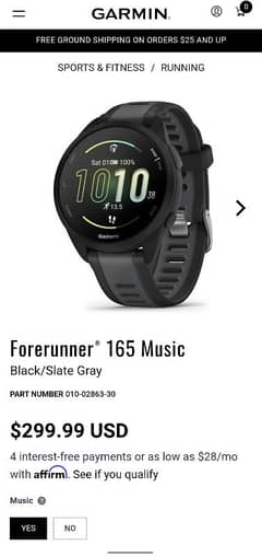 Garmin Forerunner 165 Music