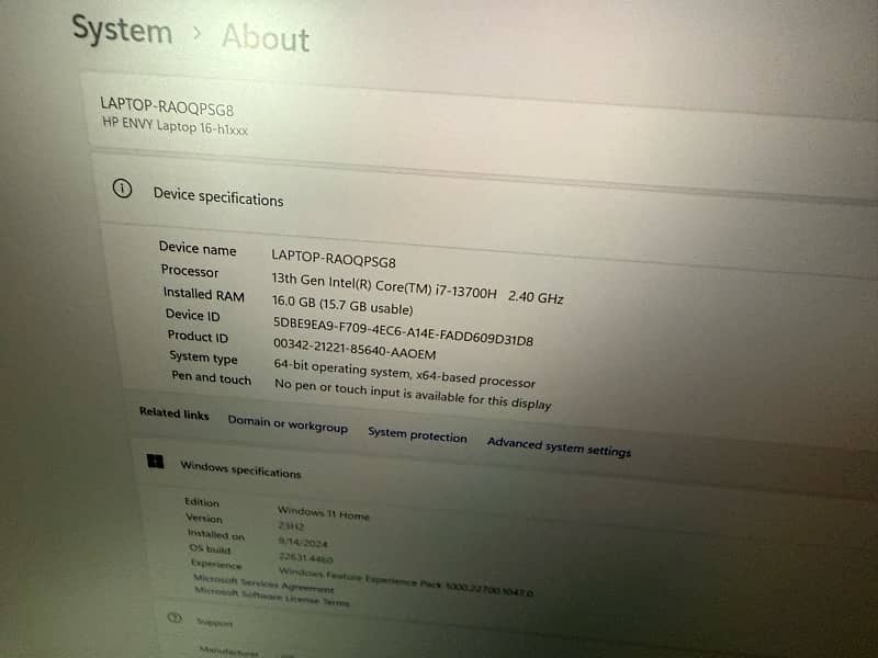 hp envy 16 13700H RTX 4060 1