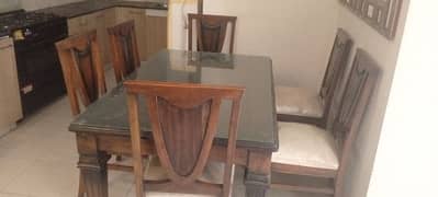 Dining table  with six chairs