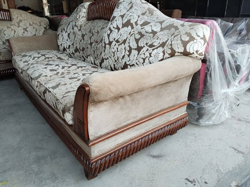 7 setar sofa ues golden teak wood / sofa cushion mekar 4