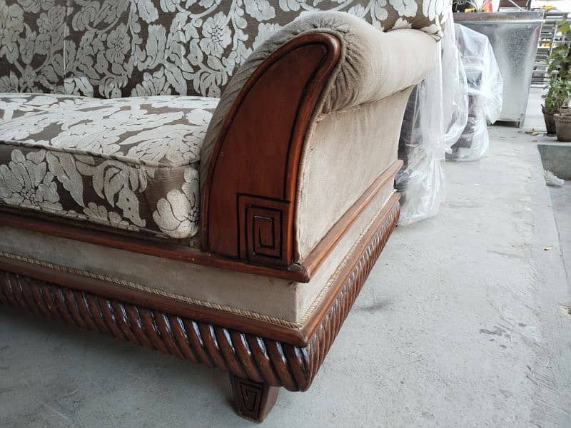 7 setar sofa ues golden teak wood / sofa cushion mekar 5