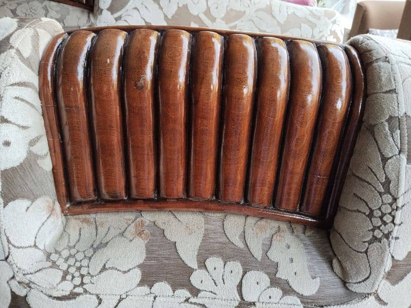 7 setar sofa ues golden teak wood / sofa cushion mekar 8