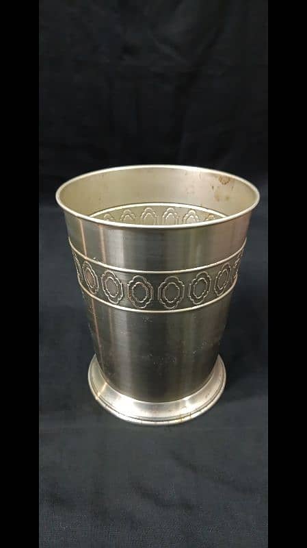 Silver Metal Waste Basket 0