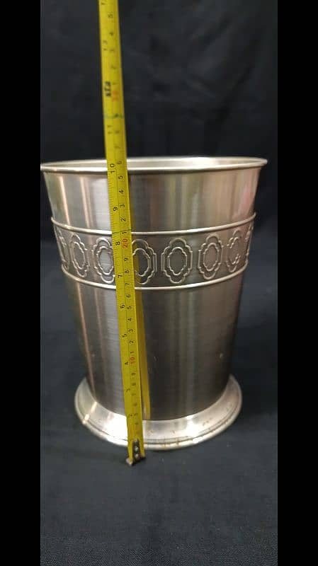 Silver Metal Waste Basket 3