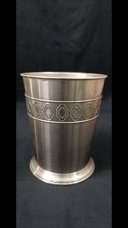 Silver Metal Waste Basket 4