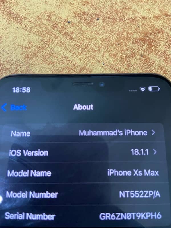 iPhone XS Max pta approved 256Gb 10by9 condition just back change 6