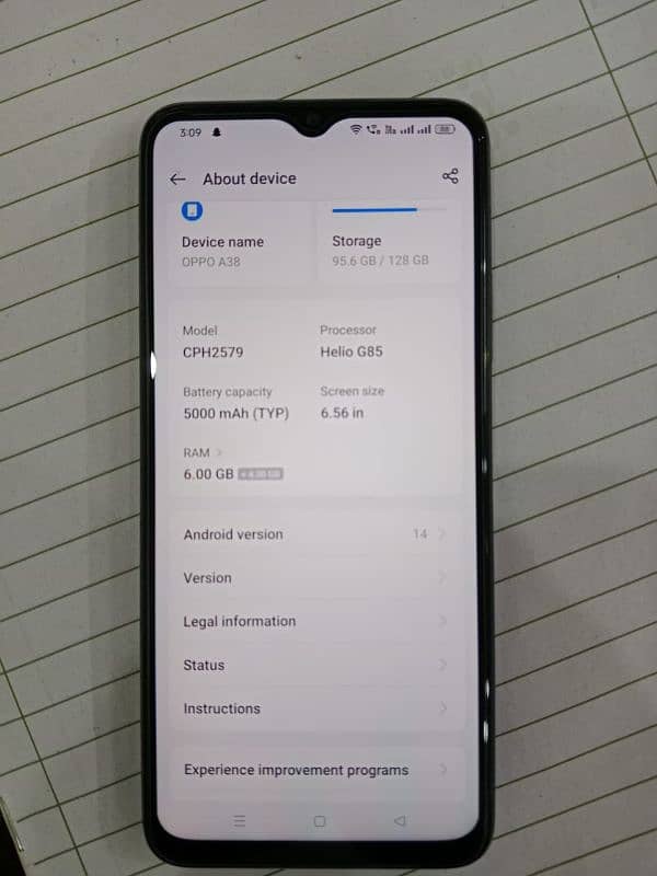 Oppo A38= 6/128 0
