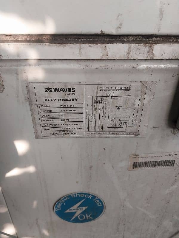 Waves Brand Deep Freezer & Refrigerator Dual Purpose, Energy Efficient 8