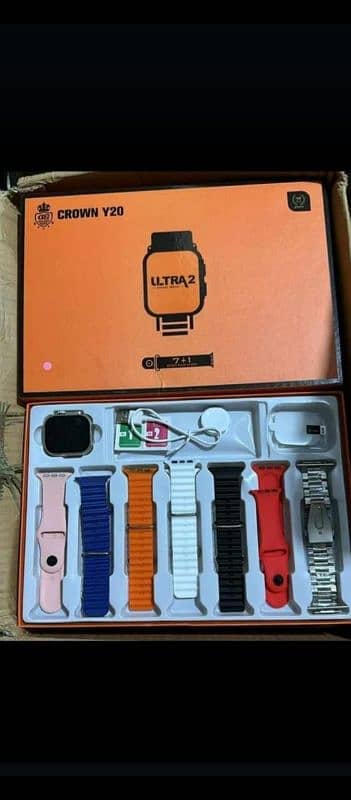 smart watch with 7 strap's with multiple colors 2