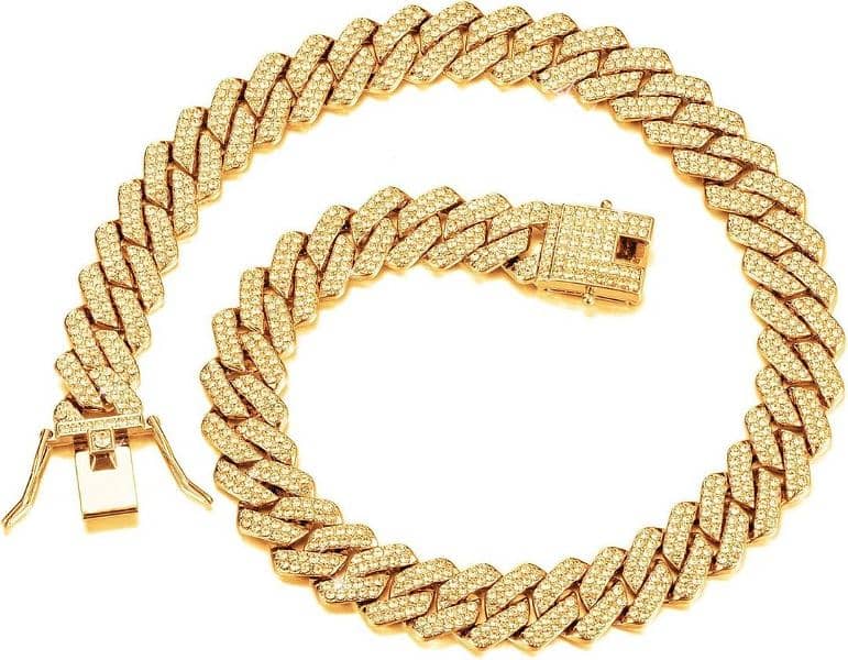 Elegant 1 pcs golden stainless steel chain having golden colour 1