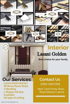 Interior Design brass strips/ Bed decoration strips /SS brass strips