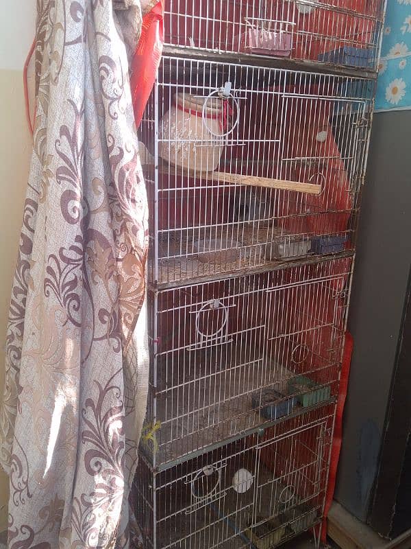 4 portions big cage for birds as well as hens 0