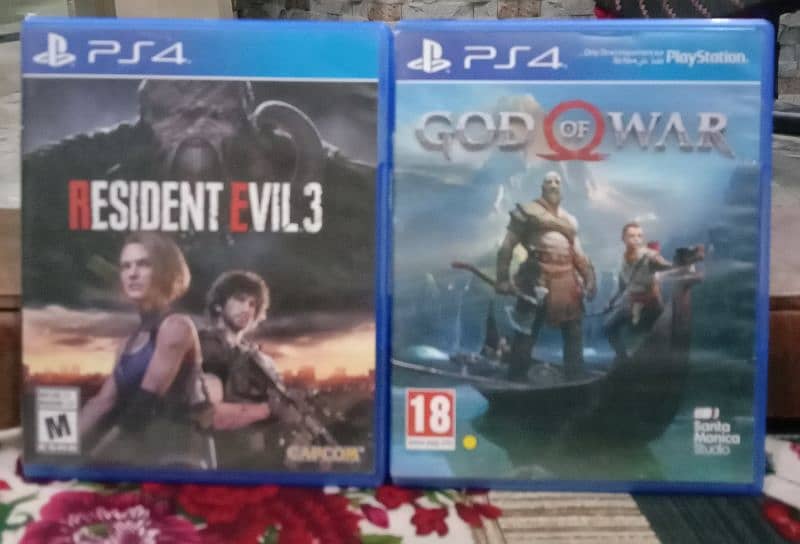 God of War 2018 Ps4, Resident Evil 3 Ps4 0