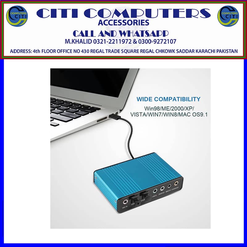 Newest CM6206 Chipset Channel 5.1 External USB Sound Card Audio Card 1