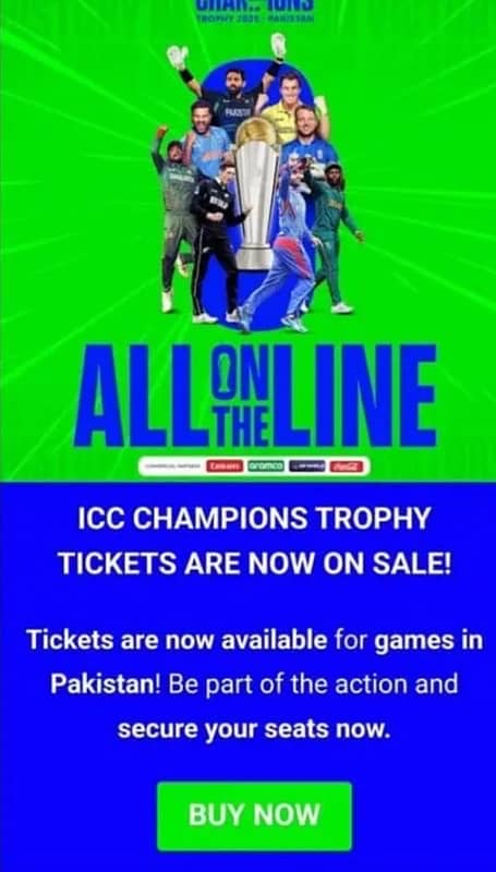 champions trophy tickets available 0