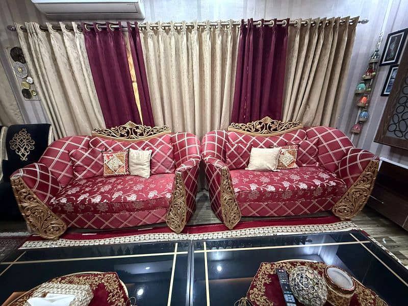 Sofa Set // premium Quality 7 Seater sofa and Deewan // Wooden Sofa 3