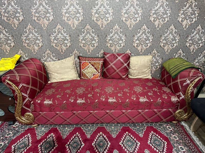 Sofa Set // premium Quality 7 Seater sofa and Deewan // Wooden Sofa 4