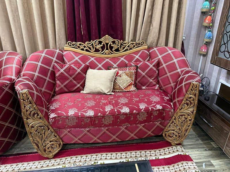 Sofa Set // premium Quality 7 Seater sofa and Deewan // Wooden Sofa 5