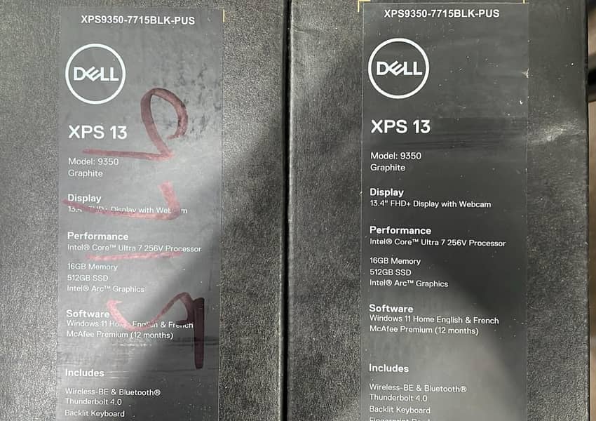 XPS 13 9350 13.4" FHD+ DISPLAY CORE ULTRA 7 256V PROCESSOR 16GB 512GB 0