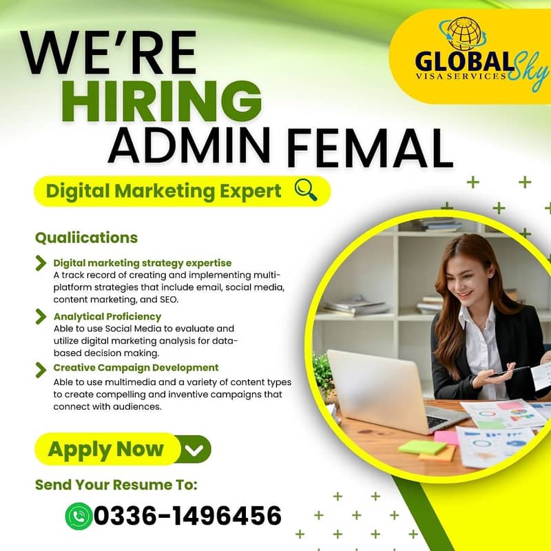 Female Admin & Digital Markiting Expert 0