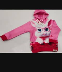 pink bunny hoodies for kids