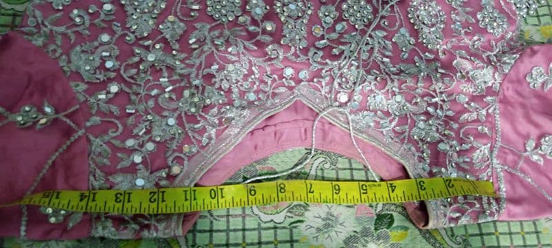 A beautiful Walima bridal dress fully embroidered front and back 3