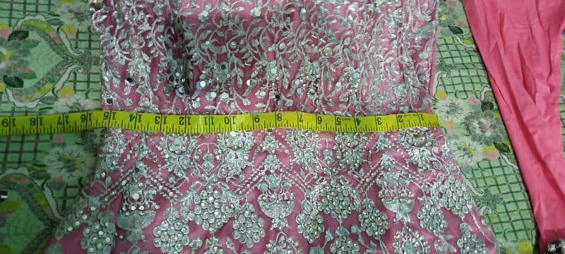 A beautiful Walima bridal dress fully embroidered front and back 5
