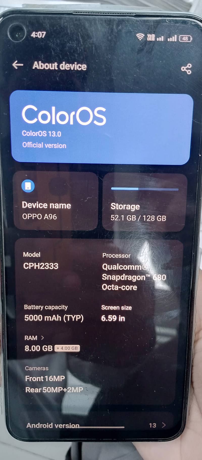 OPPO A96 8/128gb 4